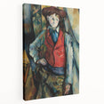 Boy in a Red Waistcoat - Classic Portrait Art with Bold Colors