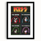 KISS Retro Wall Art Vintage Prints Band Members Tribute Poster