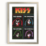 KISS Retro Wall Art Vintage Prints Band Members Tribute Poster
