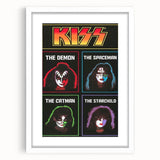 KISS Retro Wall Art Vintage Prints Band Members Tribute Poster