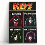 KISS Retro Wall Art Vintage Prints Band Members Tribute Poster