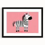 Adorable Zebra Wall Art - Girls Room & Nursery Animal Decor