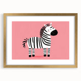 Adorable Zebra Wall Art - Girls Room & Nursery Animal Decor
