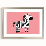 Adorable Zebra Wall Art - Girls Room & Nursery Animal Decor