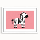 Adorable Zebra Wall Art - Girls Room & Nursery Animal Decor