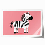 Adorable Zebra Wall Art - Girls Room & Nursery Animal Decor