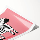 Adorable Zebra Wall Art - Girls Room & Nursery Animal Decor