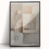 Custom Dining Room Wall Decor - Neutral Abstract Textured Art