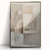 Custom Dining Room Wall Decor - Neutral Abstract Textured Art