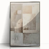 Custom Dining Room Wall Decor - Neutral Abstract Textured Art