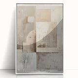 Custom Dining Room Wall Decor - Neutral Abstract Textured Art