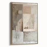 Custom Dining Room Wall Decor - Neutral Abstract Textured Art