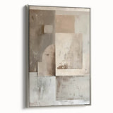 Custom Dining Room Wall Decor - Neutral Abstract Textured Art