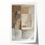 Custom Dining Room Wall Decor - Neutral Abstract Textured Art