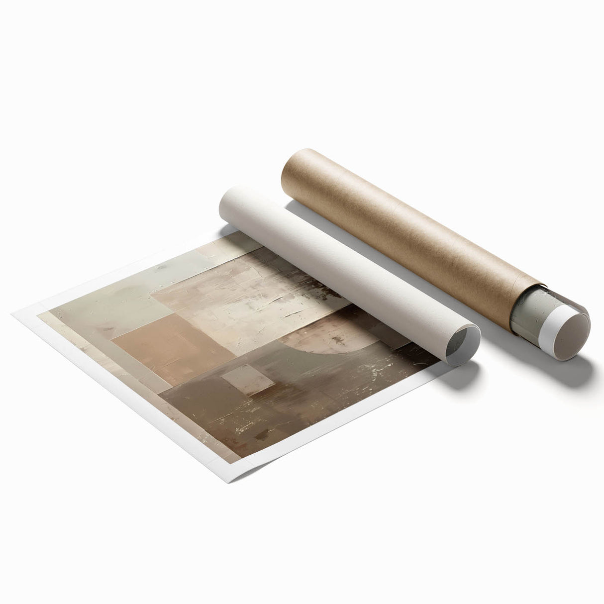 Custom Dining Room Wall Decor - Neutral Abstract Textured Art