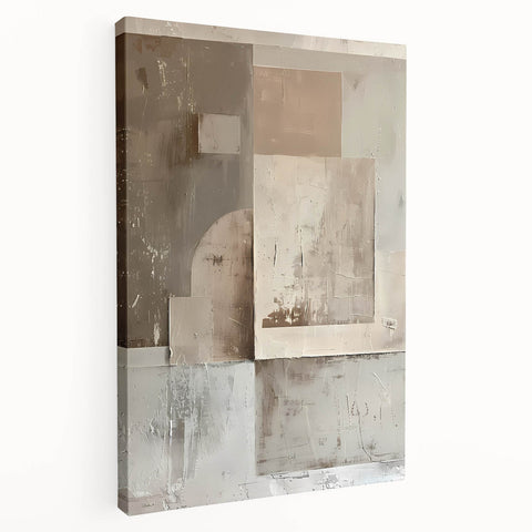 Custom Dining Room Wall Decor - Neutral Abstract Textured Art