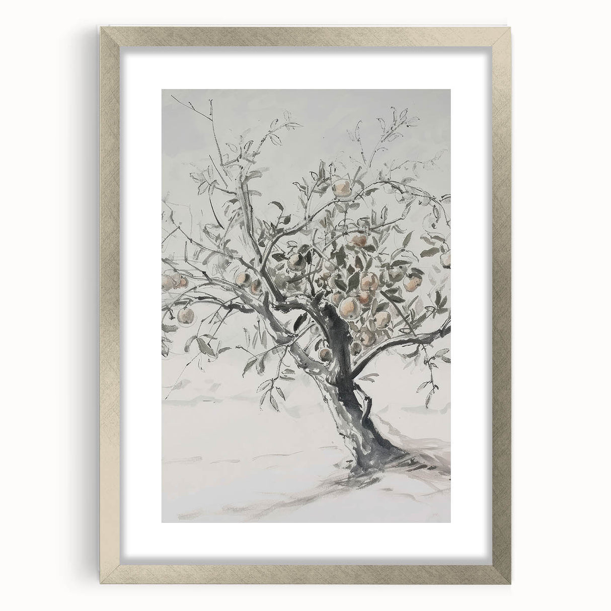 Abstract floral frame with silver mat, showcasing vibrant colors and intricate patterns, ideal for modern home decor and art enthusiasts.
