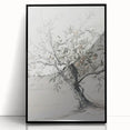Framed acrylic artwork displaying an abstract floral design in vibrant colors, set against a sleek black frame, perfect for modern home decor.