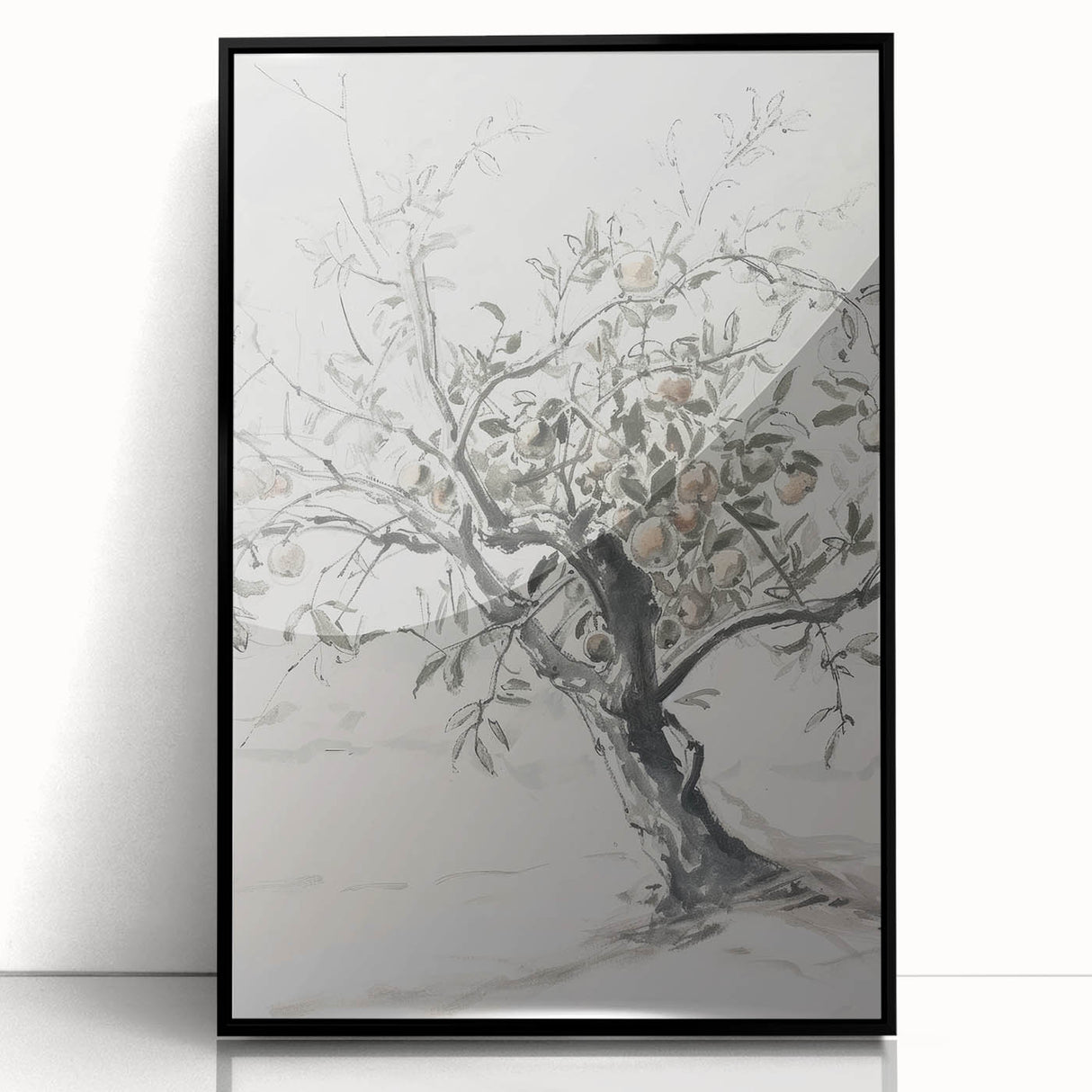 Framed acrylic artwork displaying an abstract floral design in vibrant colors, set against a sleek black frame, perfect for modern home decor.