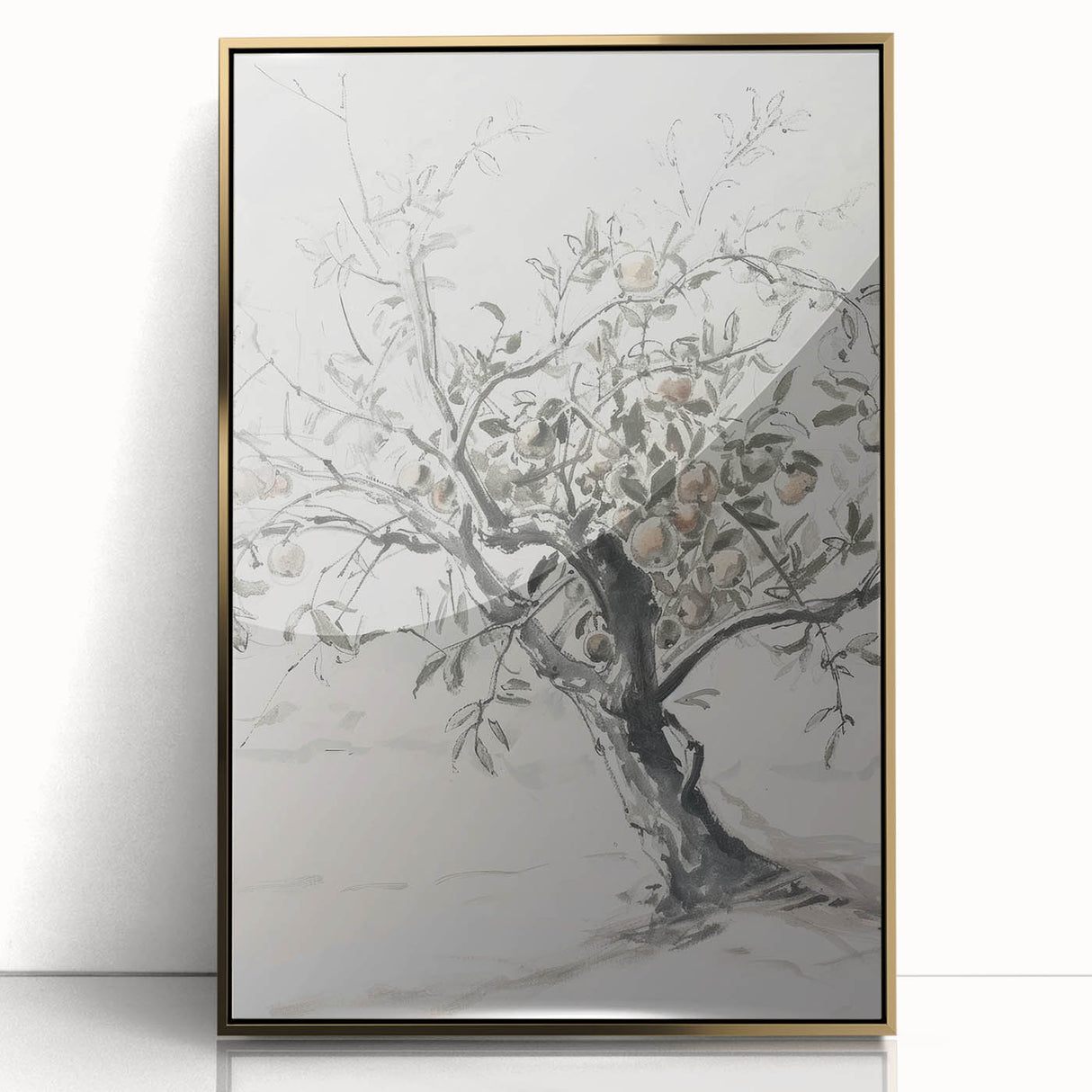 Framed acrylic artwork featuring vibrant abstract floral designs in gold and rich colors, perfect for modern home decor or gallery display.