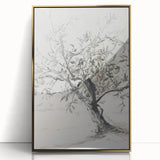Framed acrylic artwork featuring vibrant abstract floral designs in gold and rich colors, perfect for modern home decor or gallery display.