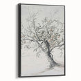 Framed canvas artwork showcasing abstract floral designs in vibrant hues of pink, blue, and green, set against a sleek black background, ideal for modern decor.