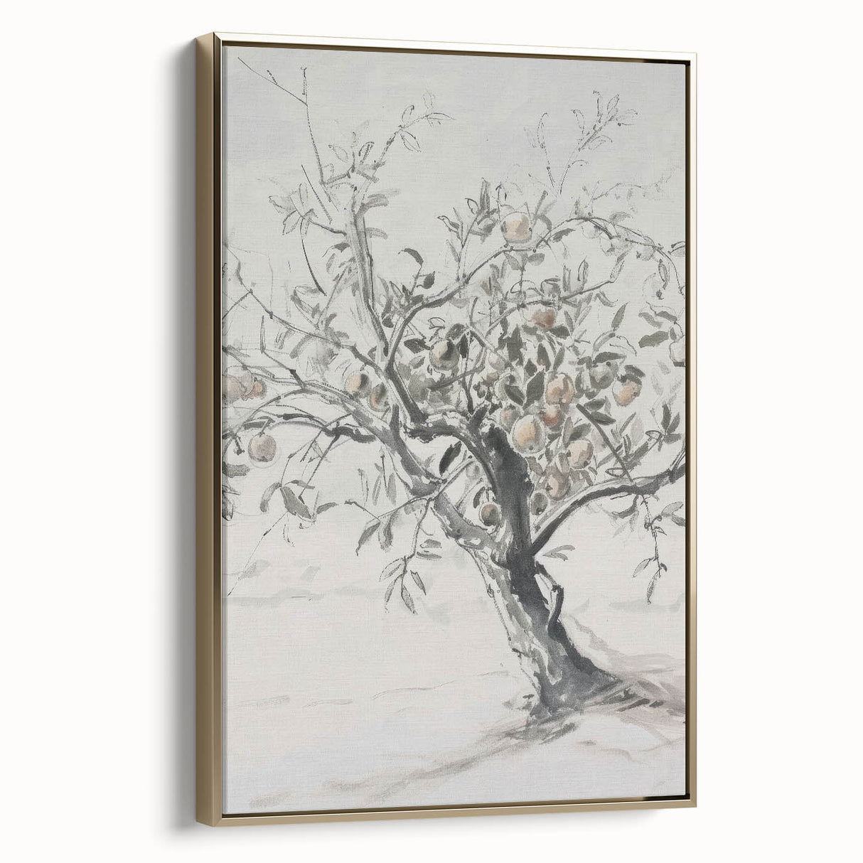 Abstract floral canvas artwork framed in gold, showcasing vibrant colors and intricate patterns, ideal for enhancing modern home decor aesthetics.