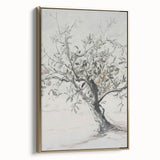 Abstract floral canvas artwork framed in gold, showcasing vibrant colors and intricate patterns, ideal for enhancing modern home decor aesthetics.