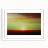 Abstract landscape framed artwork with a white mat, showcasing vibrant colors and fluid shapes, perfect for modern home decor or office settings.