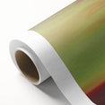 Abstract landscape rolled canvas artwork showcasing vibrant blues, greens, and warm earth tones, perfect for modern decor, elegantly packaged in a protective tube.