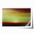 Abstract landscape art print showcasing vibrant colors and fluid shapes, rolled for easy transportation in a protective cardboard tube, perfect for modern decor.