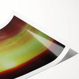 Abstract landscape rolled print showcasing vibrant colors and fluid shapes, designed to evoke a sense of tranquility, perfect for modern home decor. Packaged securely in a sturdy cardboard tube for safe delivery.