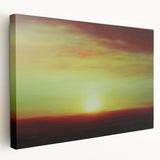 Stretched canvas artwork showcasing an abstract landscape with vibrant colors and textured details, ideal for modern home decor and interior design.
