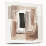 Contemporary Abstract Canvas – Earthy Beige, Brown & Black Tones
