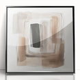 Contemporary Abstract Canvas – Earthy Beige, Brown & Black Tones