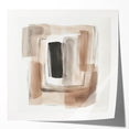 Contemporary Abstract Canvas – Earthy Beige, Brown & Black Tones