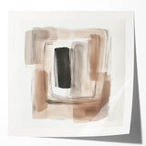 Contemporary Abstract Canvas – Earthy Beige, Brown & Black Tones