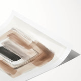 Contemporary Abstract Canvas – Earthy Beige, Brown & Black Tones