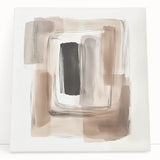 Contemporary Abstract Canvas – Earthy Beige, Brown & Black Tones