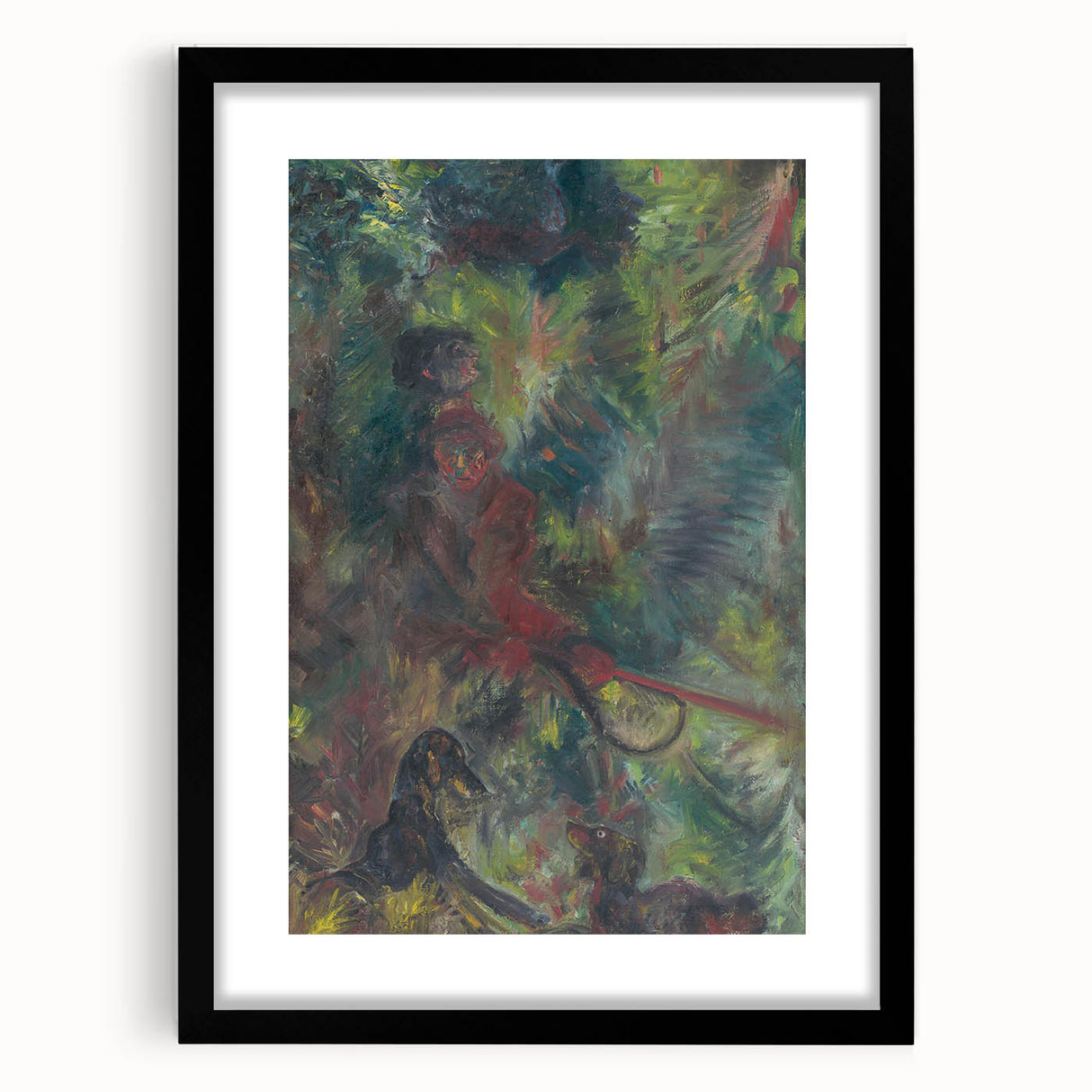 Expressionist Art - Poachers Abstract Expressionism Wildlife Wall Art
