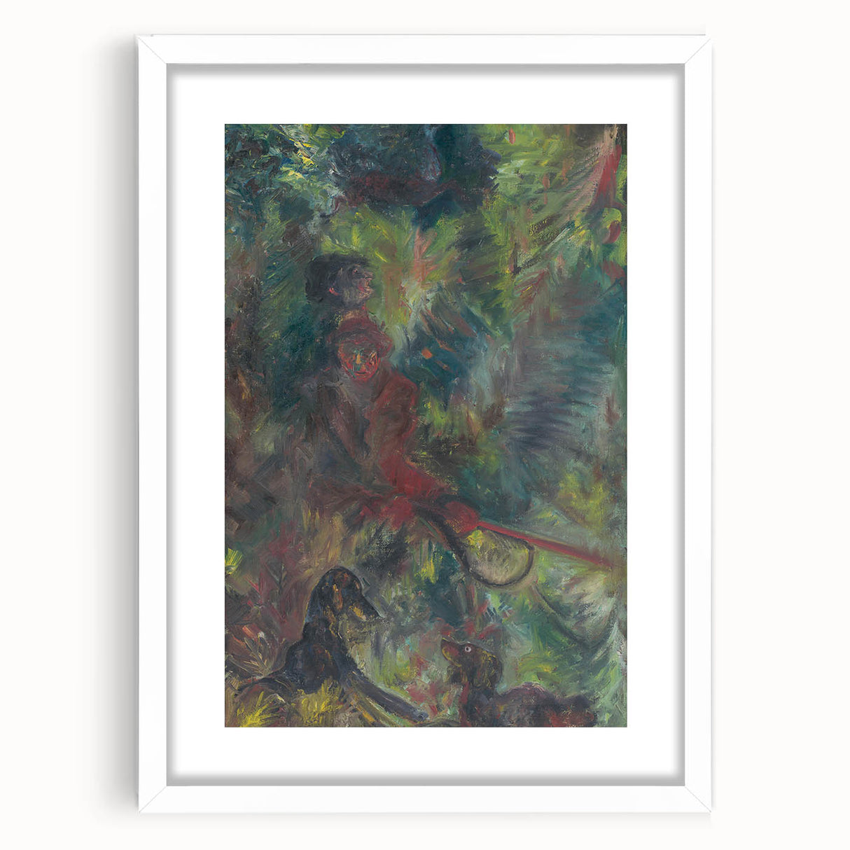 Expressionist Art - Poachers Abstract Expressionism Wildlife Wall Art