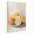 Large canvas print featuring an array of colorful fruits, ideal for kitchen wall art.