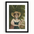 Woman with Basket of Eggs - Rustic Portrait Wall Art by Henri Rousseau