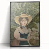 Woman with Basket of Eggs - Rustic Portrait Wall Art by Henri Rousseau