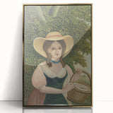 Woman with Basket of Eggs - Rustic Portrait Wall Art by Henri Rousseau