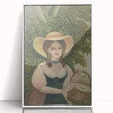 Woman with Basket of Eggs - Rustic Portrait Wall Art by Henri Rousseau