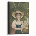 Woman with Basket of Eggs - Rustic Portrait Wall Art by Henri Rousseau