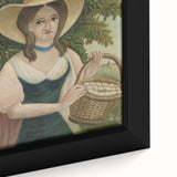 Woman with Basket of Eggs - Rustic Portrait Wall Art by Henri Rousseau