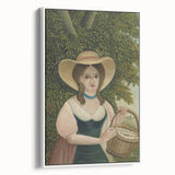 Woman with Basket of Eggs - Rustic Portrait Wall Art by Henri Rousseau
