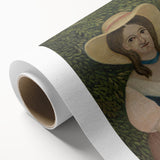 Woman with Basket of Eggs - Rustic Portrait Wall Art by Henri Rousseau